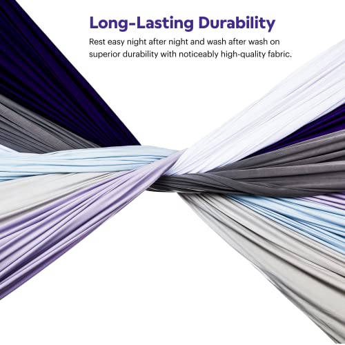  Purple SoftStretch Sheets, King/Cal King, Bamboo Sheets, Moisture-Wicking, Stormy Grey, California King