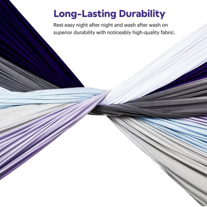  Purple SoftStretch Sheets, King/Cal King, Bamboo Sheets, Moisture-Wicking, Stormy Grey, California King