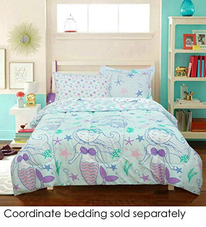 Ystical Mermaid Window Curtains, 48x84, Blue