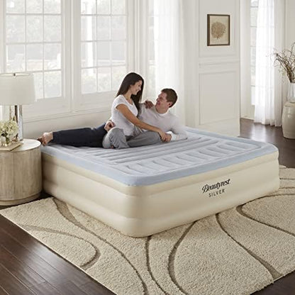  Hi-Loft Inflatable Mattress: Raised-Profile Air Bed With External Pump, Full Blue
