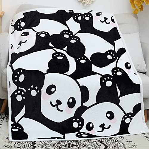  Sviuse Panda Throw Blanket Flannel Fleece Blanket Cartoon Panda Pattern Lightweight Throw For Bed Sofa Travel Kids Teens Birthday Gifts For Panda Lovers (Panda 7, (50" X 60")