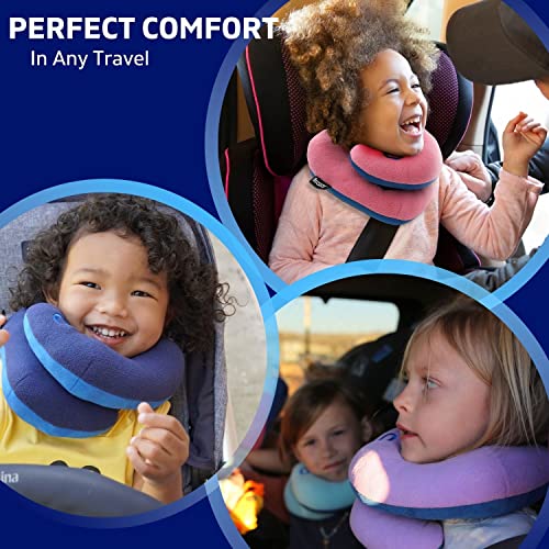  BCOZZY Kids Travel Neck Pillow, Supports The Neck, Head & Chin, Stops The Head From Falling Forward, For Kids Who Fall Asleep In The Car Seat & Plane, For Kids 3-7 Y/O, Navy