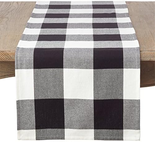  Occasion Gallery Black 3-Piece Holiday Buffalo Plaid (King Size) Duvet Cover (Filling NOT Included) Set 104" X 94" Rectangular, 100% Cotton