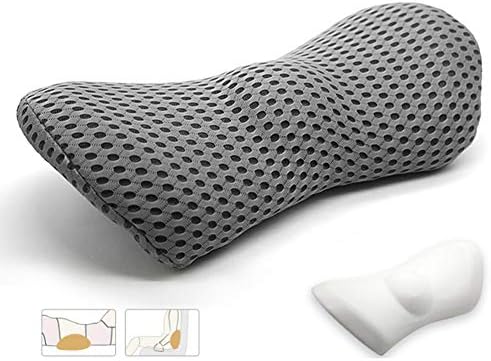  KOKYPLO Memory Foam Lumbar Support Back Cushion Pillow Balanced Firmness For Lower Back Pain Relief - Ideal Back Pillow For Office Chair,Car Seat, Recliner, Bed (Black)