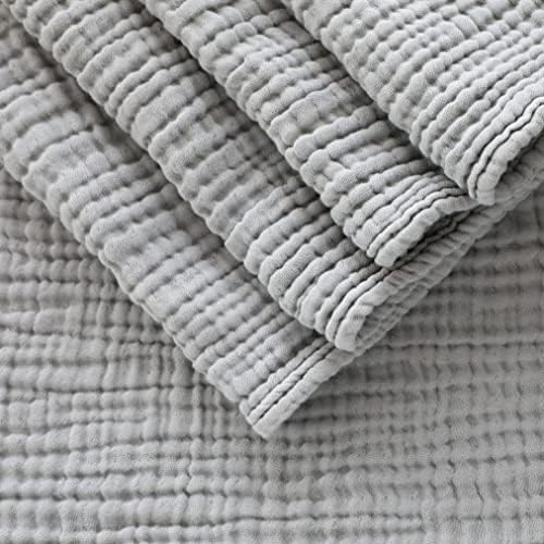  Cotton Muslin Blanket 4-Layer Ivory Blankets For Adult 79 X 83 Inch Extra Large Lightweight Soft Breathable Throw Comfort Blanket All Season