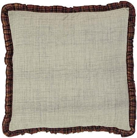  VHC Brands Abilene Star Standard Sham 21x27 Country Patchwork Design, Burgundy