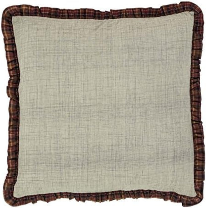  VHC Brands Abilene Star Standard Sham 21x27 Country Patchwork Design, Burgundy