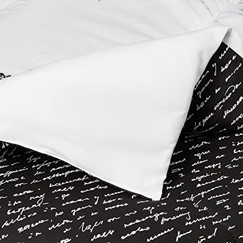  Casa J'Adore 5-Piece Comforter Set, Full,Black And White