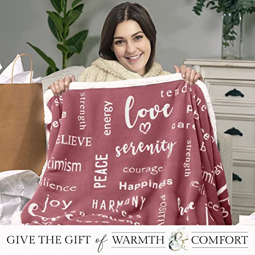  T Well Soon Gifts For Men Women Throw Blanket, Inspirational Gift Blankets For Women, Sympathy Gifts Care Hug Healing Blanket, Breast Cancer Gifts For Women Patients, Chemo Care Package - Pink