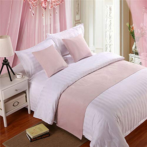  MaiYu-MY Luxury Velvet Solid Bed Runner Scarf Protector Slipcover Bed Decorative Scarf For Bedroom Hotel Wedding Room (Pink,50x260cm For 2.0m Bed)