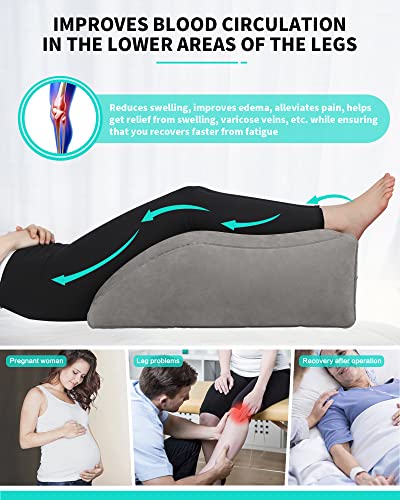  BLABOK Reduce Swelling And Improve Circulation With Inflatable Wedge Pillow(Grey D6)