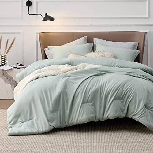  Bedsure Queen Comforter Set - Grey Comforter Queen Size, Soft Bedding For All Season, 3 Pieces Cationic Dyeing Bedding Set With 1 Comforter And 2 Pillow Shams