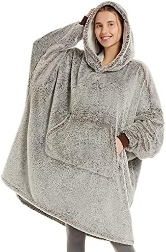  HORIMOTE HOME Cozy Sherpa Wearable Blanket Hoodie Mother S Day Gifts For Mom Gift Idea,Hooded Snuggle Blanket,Oversized Blanket Sweatshirt-Super Warm Light Weight, Pink