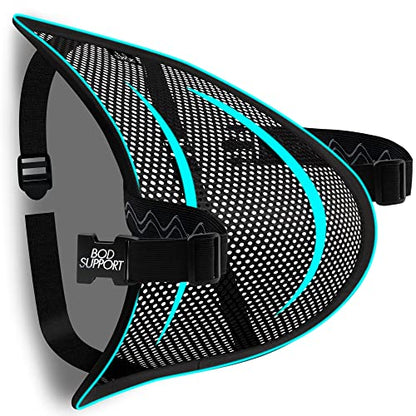  Lumbar Support - Breathable Mesh Office & Car Chair Back Support With Double Adjustable Straps For All-Day Comfort