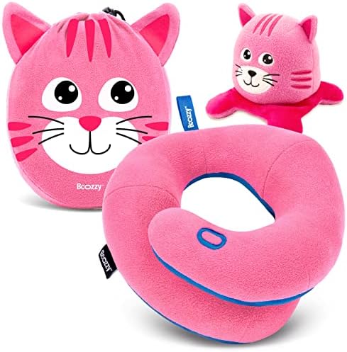  BCOZZY Kids Travel Neck Pillow, Supports The Neck, Head & Chin, Stops The Head From Falling Forward, For Kids Who Fall Asleep In The Car Seat & Plane, For Kids 3-7 Y/O, Navy