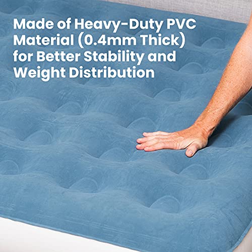  Twin Camping Air Mattress Bed, Single High Inflatable Airbed For Guests, Elevated Blow Up Mattresses With Handheld Rechargeable Pump, Portable And Foldable Bed For Home & Travel