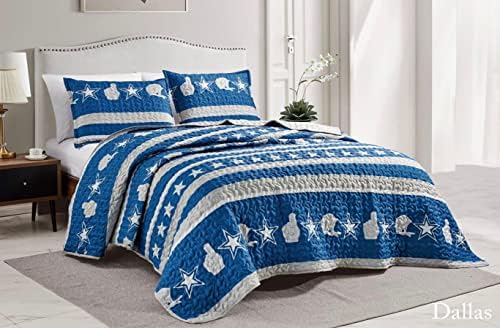  LinenTopia 3-Piece Queen Size Quilt Bedspread Set With 2 Shams, Wild Country/Horseshoe/Barbwire/Star Design, Beige Coffee, (Queen, Star Barbwire, Beige)