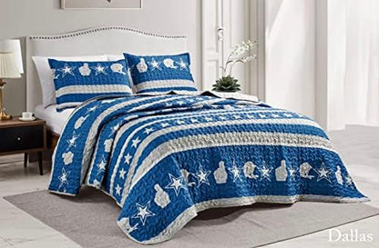  LinenTopia 3-Piece Queen Size Quilt Bedspread Set With 2 Shams, Wild Country/Horseshoe/Barbwire/Star Design, Beige Coffee, (Queen, Star Barbwire, Beige)