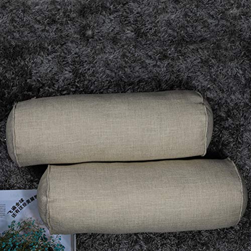  FINEASY Round Neck Pillow Roll Cervical Support Pillows Neck Pain Relief Cylinder Bolster Pillows With Removable Washable Cover For Sleeping/Chair/Car/Sofa…