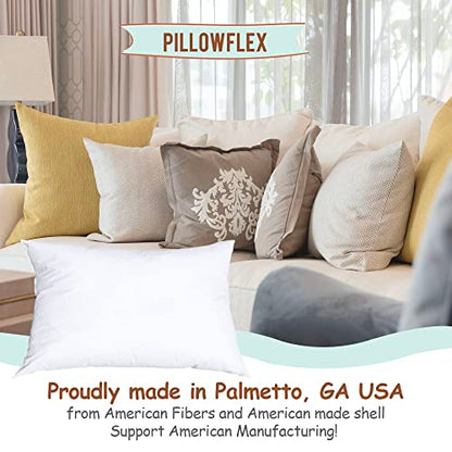  Pillowflex Synthetic Down Pillow Insert - 16x26 Down Alternative Pillow, Ultra Soft Body Pillow, Large Standard Body Bed Sleeping Pillow - 1 Decorative Pillow Form
