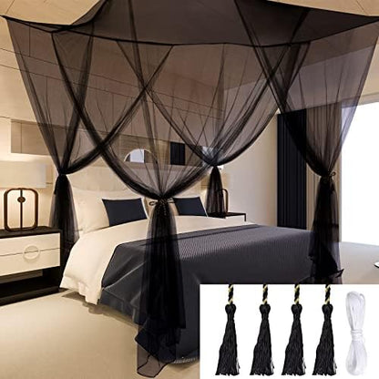  Mosquito Net Bed Canopy For Girls, Elegant Canopy Bed Curtains From Ceiling, Easy To Install, Dome Mosquito Netting For Single To Adult Size Beds, Home & Camping Use, White
