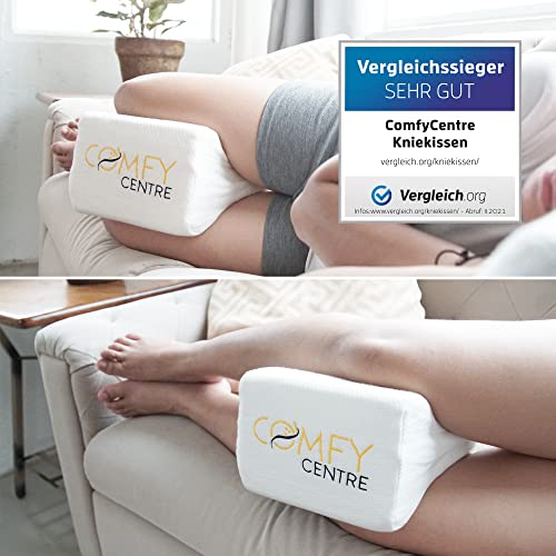  COMFYCENTRE® Orthopedic Knee Pillow For Sidesleeper - Ergonomic Leg Pillow Memory Foam - Sleeping Pillow For Legs And Knees