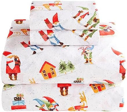  Levtex Home Merry & Bright Collecion - Gnome For The Holidays Quilt - Full/Queen - Christmas Gnomes - Red, Green And White - Quilt (86x86in.) - Reversible - Polyester