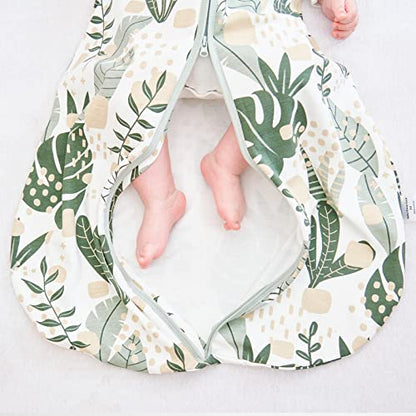  Yoofoss Baby Sleep Sack 0-6 Months Baby Wearable Blanket 100% Cotton 2-Way Zipper TOG 0.5 Toddler Sleeping Sack 3 Pack, Comfy Soft Lightweight Sleep Sacks For Babies(Small)