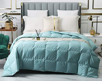  Confibona Lightweight 90% White Down Comforter/Blanket,Cooling Duvet Insert For Summer/Warm Weather,Soft Noiseless Shell,Machine Washable, Twin/Twin XL Size,Light Brown