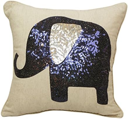  By Westex Urban Loft Sequin Heart Grey Cushion 18" X 18", 18 X 18, Multi-Coloured