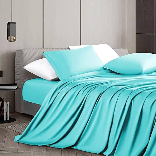  100% Cotton Queen Size Sheets Set - 1000 Thread Count，Luxury Egyptian Cotton Bed Sheets，Breathable & Smooth Hotel Sheets, 16 Inch Deep Pocket - 4 Piece (Queen, Black)
