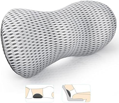  Lumbar Support Pillow, Agokud Back Pillow For Office Chair And Car Seat, Memory Foam Back Support Pillow For Lower Back Pain Relief, Adjustable Lumbar Pillow For Sleeping, Rest