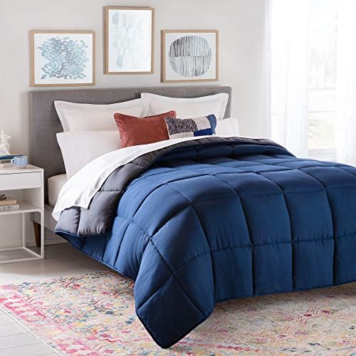  Comforter Duvet Insert Full White Down Alternative All Season Microfiber-Full Size - Box Stitched