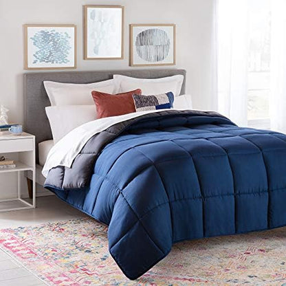  Comforter Duvet Insert Full White Down Alternative All Season Microfiber-Full Size - Box Stitched