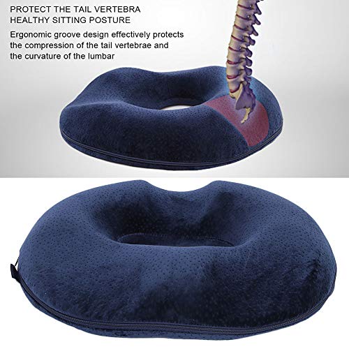 Donut Pillow Cushion, Memory Foam Donut Pillow, Hemorrhoid Cushion, Pain Relief Butt Treatment, Bed Sores, Sciatica, Pregnancy, Orthopedic Cushion For Home, Office, Car