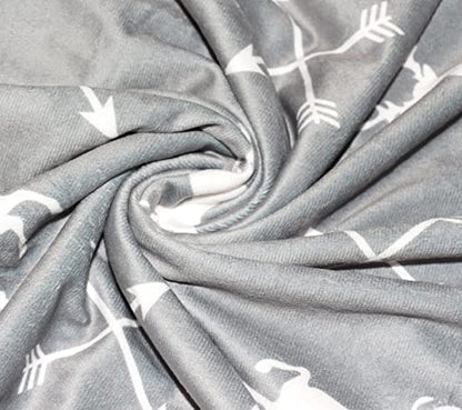  Soft Plush Deer Minky Baby Blanket For Boys Girls Unisex With Print Animal Pattern Double Layer Dotted Backing Bed Throws For Baby Crib Receiving For Newborns 30x40 Inches