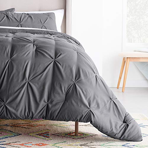  INENSPA All Season Hypoallergenic Down Alternative Microfiber Comforter, Oversized Queen, Dark Gray