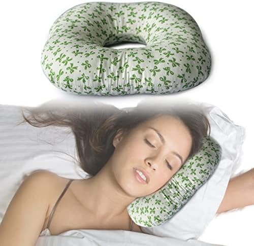  Hshbxd Ear Piercing Pillow, Donut Pillow For Ear Pain ＆CNH, Ear Pillow With Holes For Side Sleepers, Ear Inflammation Relief (Yellow)