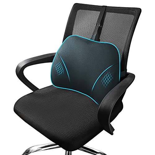  Lumbar Support Pillow For Office Chair For Low Back Pain Relief - Mini Side Wedge Shape Lumbar Pillow For Chair Comfort Your Lower Back Area (Dark Gray)