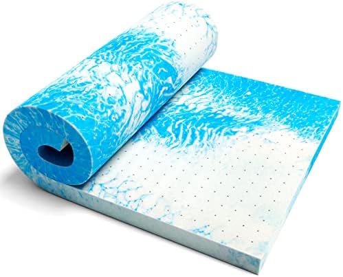  3 Inch Twin Memory Foam Mattress Topper, Cooling Gel Ventilated Design For Pressure Relief, CertiPUR-US Certified