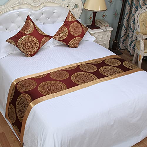  QFWMCW Solid Bed Runner Scarf Protector Slipcover Bed Decorative Scarf For Bedroom Hotel Wedding Room Hotel Bed Runner Scarves Home Decoration For Bed Cover Bedspreads For Twin Queen King Size Bed