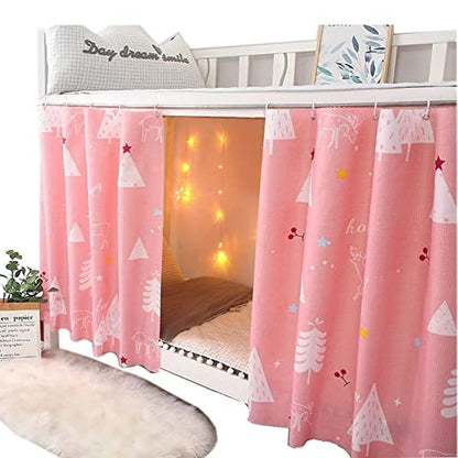  Qubanda Dorm Home Bunk Nets Bed Curtains Cloth Bed Canopy Blackout Students Curtain Shading Nets Breathable Dustproof Single Sleeper