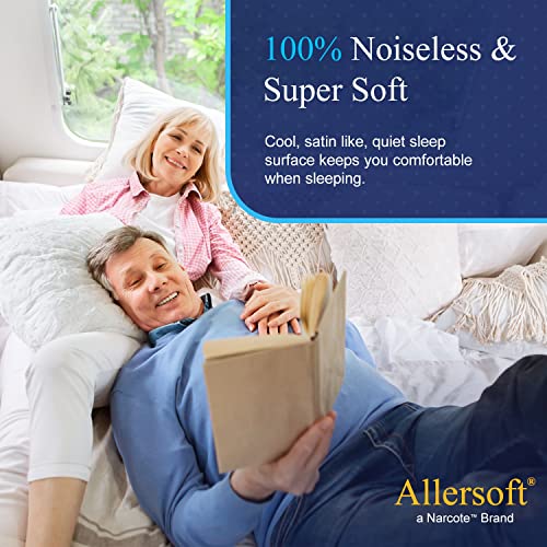  RV 6 Sided Zippered Mattress Protector With Secure Locking Zipper For 60x75 RV Short Queen. Creates A Natural Seal Around Your Mattress From Dust, Pet Dander, Pollen, Liquids & More. Oeko-Tex Cert