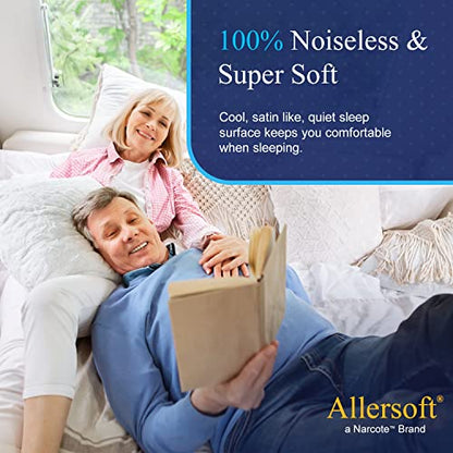  RV 6 Sided Zippered Mattress Protector With Secure Locking Zipper For 60x75 RV Short Queen. Creates A Natural Seal Around Your Mattress From Dust, Pet Dander, Pollen, Liquids & More. Oeko-Tex Cert
