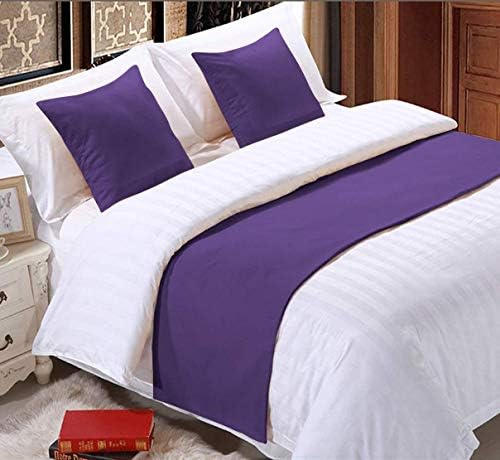  Sheets N More 800 Thread Count Solid 1 Piece 18" Bed Runner Scarf Protector Slipcover Bed Decorative Scarf (Queen (90 X 18), Red)