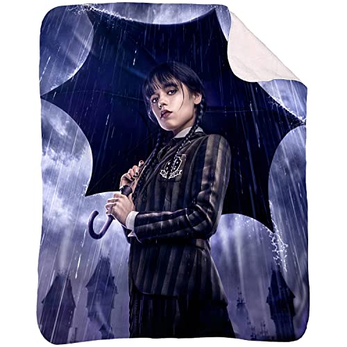  Edriennie Wednesday Addams Flannel Throw Blanket For Couch And Bed Decorative Wednesday Nevermore And Enid Plush Small Throw Blanket Cotton For Kids And Girls For Sofa Supersoft Cozy Size 59''X51''