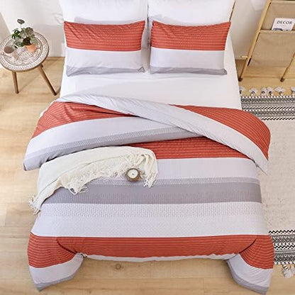  JANZAA Queen Comforter Set Sage Green Comforter Soft Microfiber Queen Bed Set 3 Piece Striped Comforter Set With 2 Pillow Cases Lightweight Fluffy Bedding Down Alternative For All Season