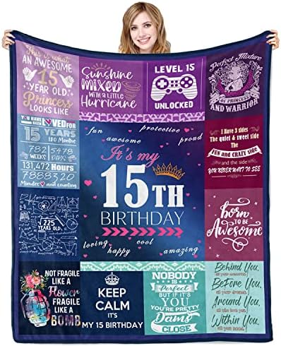  70th Birthday Gifts For Women Blanket 60x50in, 70th Birthday Gifts For Her, 70th Birthday Decorations For Women, 70 Year Old Birthday Gifts For Women Sister Wife Mom Grandma Soft Warm Throw Blanket