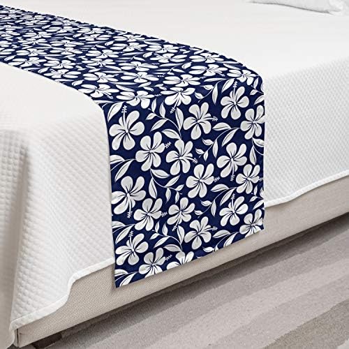  Ambesonne Nautical Bed Runner, Pastel Toned Sea Shell Starfish Mollusk Seahorse Coral Reef Motif Design, Decorative Accent Bedding Scarf For Hotels Homes And Guestrooms, Tan Turquoise White