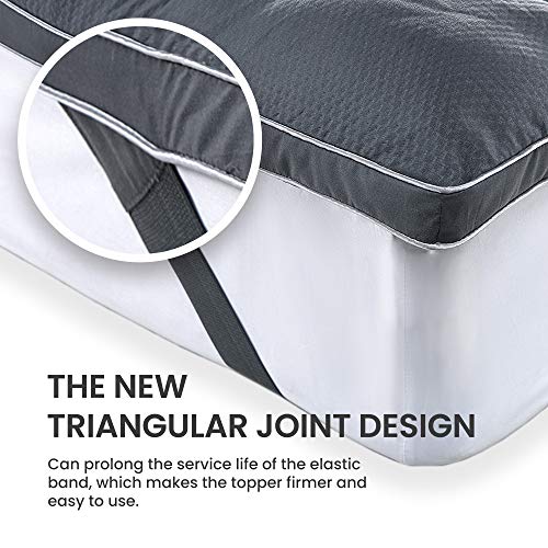  SLEEP ZONE Twin Mattress Topper Cooling Mattress Pad Cover Fluffy Down Alternative Bed Topper 8-21 Inch Deep Pocket, Twin
